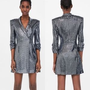 NWT Zara metallic blazer dress